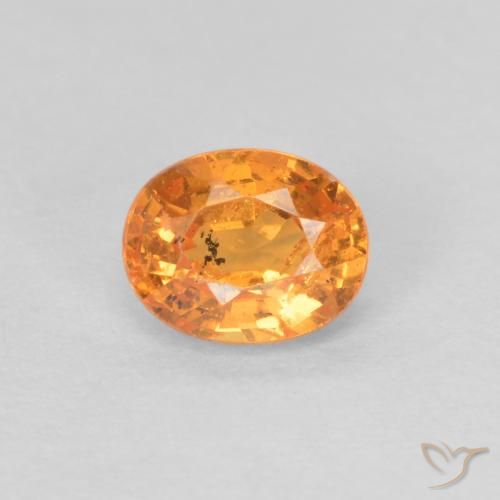 0.44ct Natural Bright Orange Spessartite Garnet, Oval, VS-SI