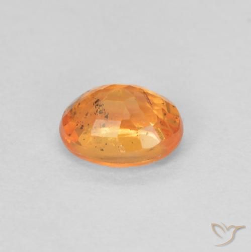 Spessartite Garnet Gemstone in 4.7 x 3.7 mm Size for Sale, Spessartite Garnet Stone in Bright Orange Color