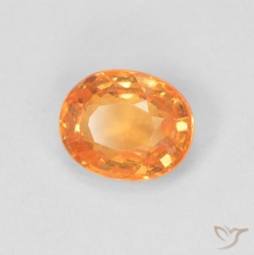 0.47 ct Orange Spessartite Garnet Stone, Natural Spessartite Garnet in Oval Facet Shape for Sale