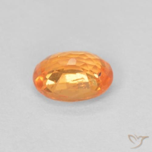 Spessartite Garnet Gemstone in 5 x 4 mm (calibrated) Size for Sale, Spessartite Garnet Stone in Bright Orange Color