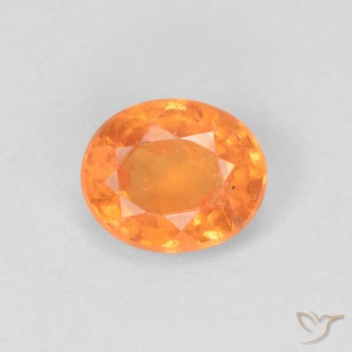 0.49ct Natural Bright Orange Spessartite Garnet, Oval, VS