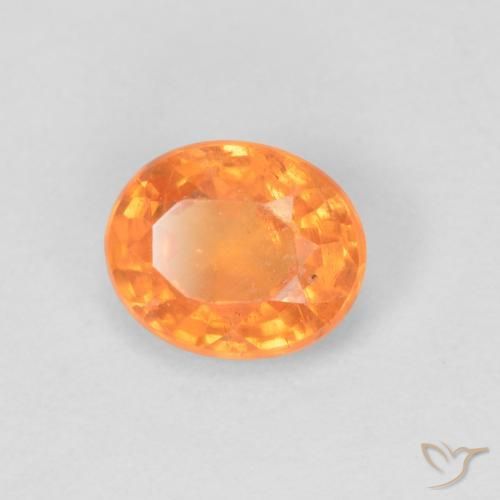 0.49 ct Orange Spessartite Garnet Stone, Natural Spessartite Garnet in Oval Facet Shape for Sale