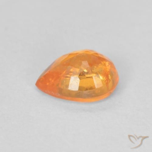 Spessartite Garnet Gemstone in 4.9 x 3.9 mm Size for Sale, Spessartite Garnet Stone in Intense Orange Color