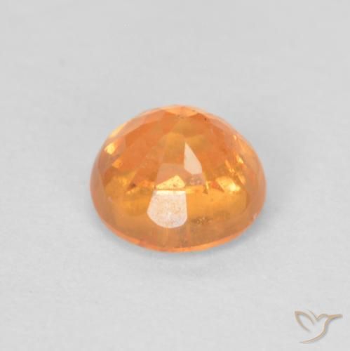 Spessartite Garnet Gemstone in 4.5 mm (calibrated) Size for Sale, Spessartite Garnet Stone in Intense Orange Color