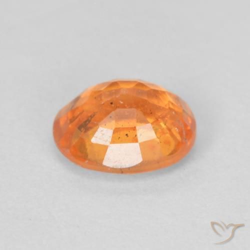 Spessartite Garnet Gemstone in 5.2 x 4.2 mm Size for Sale, Spessartite Garnet Stone in Bright Orange Color