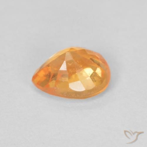 Spessartite Garnet Gemstone in 4.8 x 3.9 mm Size for Sale, Spessartite Garnet Stone in Bright Orange Color