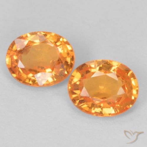 0.93 ct Orange Spessartite Garnet, 5.1 x 4.1 mm Oval Cut From Mozambique, Photo A