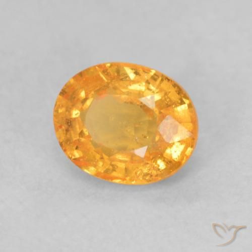 0.55 ct Orange Spessartite Garnet Stone, Natural Spessartite Garnet in Oval Facet Shape for Sale