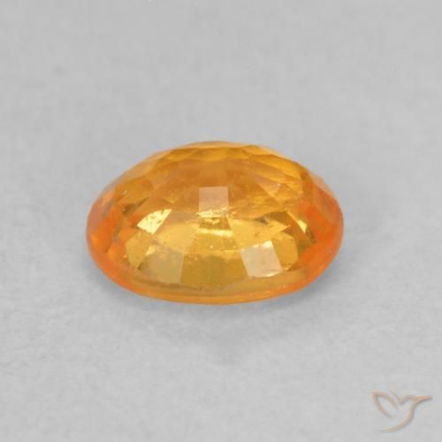 Spessartite Garnet Gemstone in 5.2 x 4.2 mm Size for Sale, Spessartite Garnet Stone in Apricot Orange Color