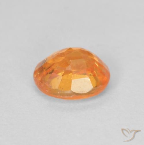 Spessartite Garnet Gemstone in 5.1 x 4.2 mm Size for Sale, Spessartite Garnet Stone in Intense Orange Color