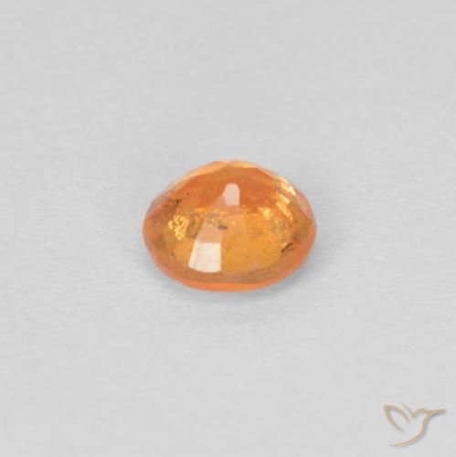 Spessartite Garnet Gemstone in 3.5 mm (calibrated) Size for Sale, Spessartite Garnet Stone in Intense Orange Color