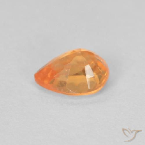 Spessartite Garnet Gemstone in 5 x 4 mm (calibrated) Size for Sale, Spessartite Garnet Stone in Bright Orange Color
