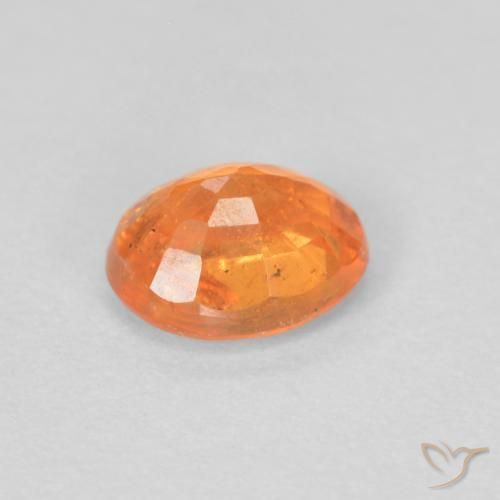 Spessartite Garnet Gemstone in 5 x 4 mm (calibrated) Size for Sale, Spessartite Garnet Stone in Medium Orange Color