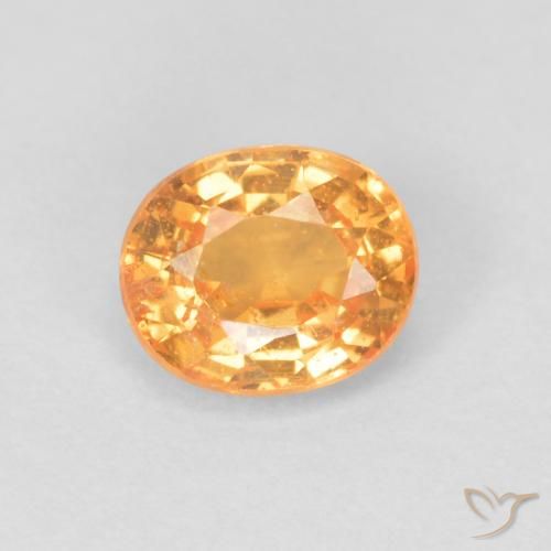 0.58ct Natural Honey Orange Spessartite Garnet, Oval, VS-SI