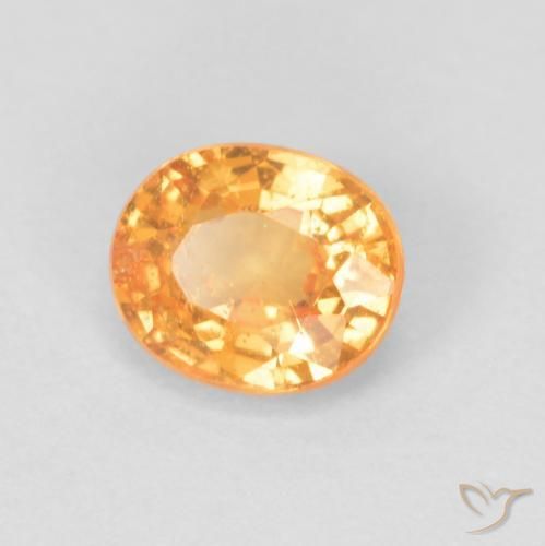 0.58 ct Orange Spessartite Garnet Stone, Natural Spessartite Garnet in Oval Facet Shape for Sale