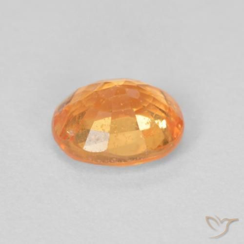 Spessartite Garnet Gemstone in 5.1 x 4.3 mm Size for Sale, Spessartite Garnet Stone in Honey Orange Color