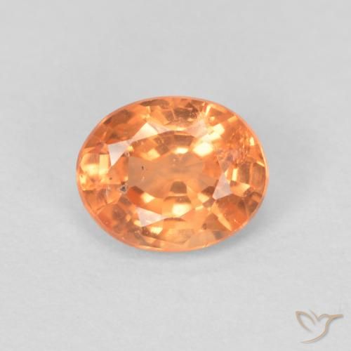 0.54ct Natural Medium Orange Spessartite Garnet, Oval, VS