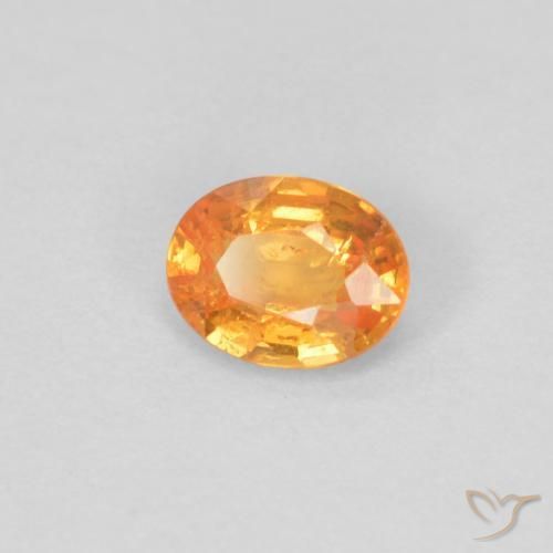 0.33 ct Orange Spessartite Garnet Stone, Natural Spessartite Garnet in Oval Facet Shape for Sale