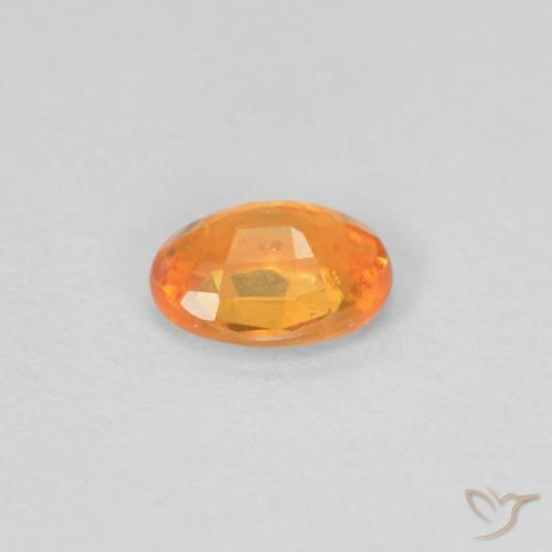 Spessartite Garnet Gemstone in 4.6 x 3.6 mm Size for Sale, Spessartite Garnet Stone in Bright Orange Color