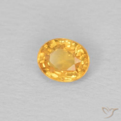 0.25 ct Golden Spessartite Garnet Stone, Natural Spessartite Garnet in Oval Facet Shape for Sale