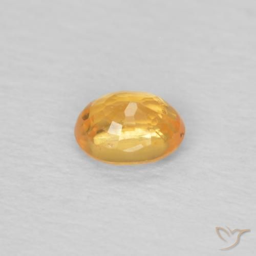 Spessartite Garnet Gemstone in 3.9 x 3.2 mm Size for Sale, Spessartite Garnet Stone in Orange-Gold Color
