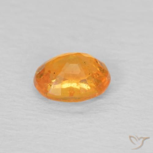 Spessartite Garnet Gemstone in 4.5 x 3.6 mm Size for Sale, Spessartite Garnet Stone in Bright Orange Color