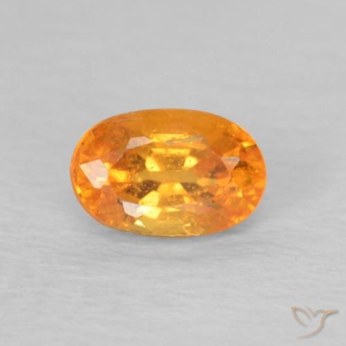 0.45ct Natural Honey Orange Spessartite Garnet, Oval, VS