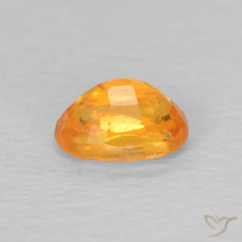 Spessartite Garnet Gemstone in 5 x 3.3 mm Size for Sale, Spessartite Garnet Stone in Honey Orange Color