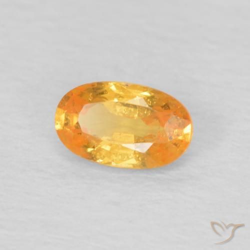0.32 ct Orange Spessartite Garnet Stone, Natural Spessartite Garnet in Oval Facet Shape for Sale