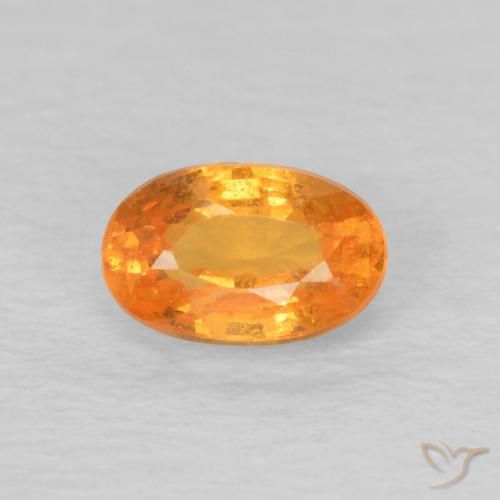 0.46ct Natural Medium Orange Spessartite Garnet, Oval, VS