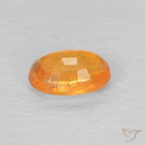 Spessartite Garnet Gemstone in 5.1 x 3.3 mm Size for Sale, Spessartite Garnet Stone in Medium Orange Color