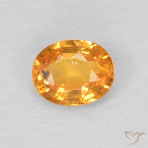 0.44ct Natural Amber Orange Spessartite Garnet, Oval, VS