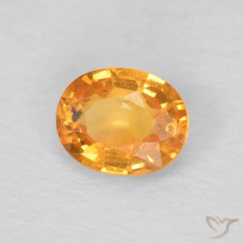 0.44 ct Orange Spessartite Garnet Stone, Natural Spessartite Garnet in Oval Facet Shape for Sale