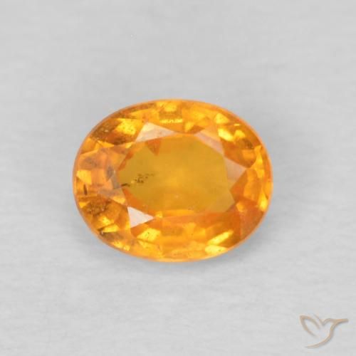 0.50ct Natural Amber Orange Spessartite Garnet, Oval, VS