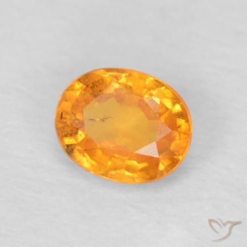 0.50 ct Orange Spessartite Garnet Stone, Natural Spessartite Garnet in Oval Facet Shape for Sale