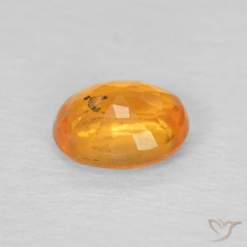 Spessartite Garnet Gemstone in 5 x 4 mm (calibrated) Size for Sale, Spessartite Garnet Stone in Amber Orange Color