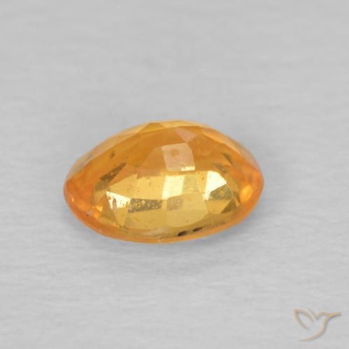 Spessartite Garnet Gemstone in 5 x 4 mm (calibrated) Size for Sale, Spessartite Garnet Stone in Orange-Gold Color