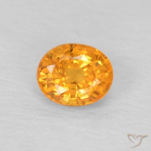 0.42ct Natural Medium Orange Spessartite Garnet, Oval, VS-SI