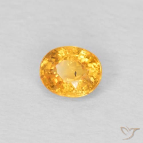 0.25 ct Golden Spessartite Garnet Stone, Natural Spessartite Garnet in Oval Facet Shape for Sale