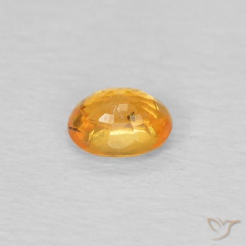 Spessartite Garnet Gemstone in 3.9 x 3.2 mm Size for Sale, Spessartite Garnet Stone in Orange-Gold Color