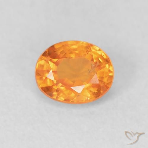 0.53ct Natural Bright Orange Spessartite Garnet, Oval, VS