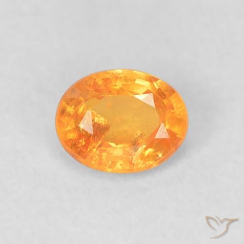 0.53ct Natural Bright Orange Spessartite Garnet, Oval, VS-SI