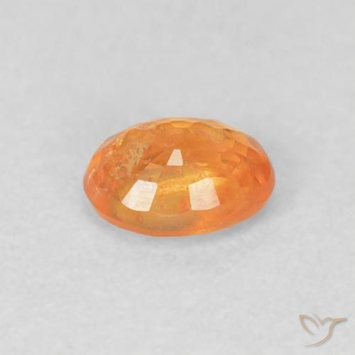 Spessartite Garnet Gemstone in 5 x 4 mm (calibrated) Size for Sale, Spessartite Garnet Stone in Bright Orange Color