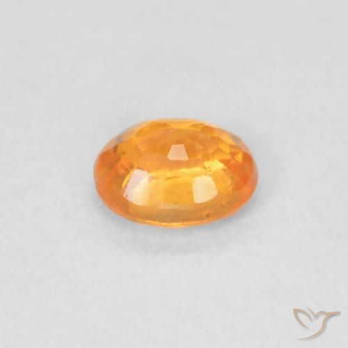 Spessartite Garnet Gemstone in 4.7 x 3.9 mm Size for Sale, Spessartite Garnet Stone in Intense Orange Color