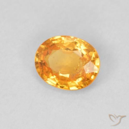 0.47 ct Orange Spessartite Garnet Stone, Natural Spessartite Garnet in Oval Facet Shape for Sale