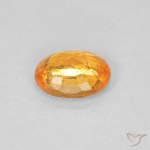 Spessartite Garnet Gemstone in 5.1 x 4.1 mm Size for Sale, Spessartite Garnet Stone in Bright Orange Color