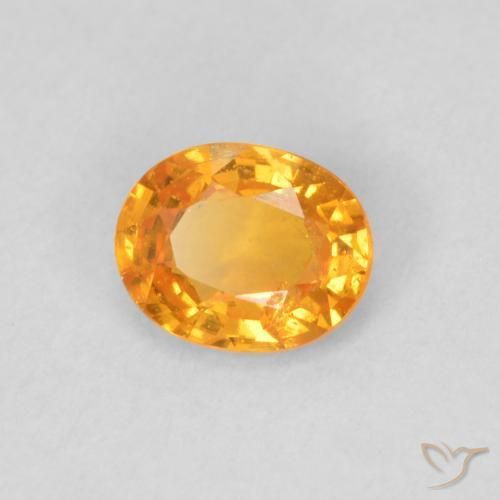 0.48 ct Orange Spessartite Garnet Stone, Natural Spessartite Garnet in Oval Facet Shape for Sale