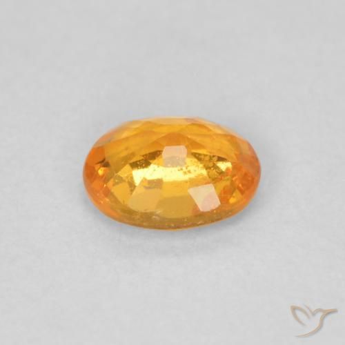Spessartite Garnet Gemstone in 5 x 4 mm (calibrated) Size for Sale, Spessartite Garnet Stone in Honey Orange Color