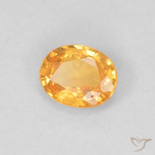 0.40 ct Orange Spessartite Garnet Stone, Natural Spessartite Garnet in Oval Facet Shape for Sale