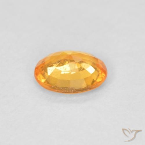 Spessartite Garnet Gemstone in 5 x 4 mm (calibrated) Size for Sale, Spessartite Garnet Stone in Honey Orange Color